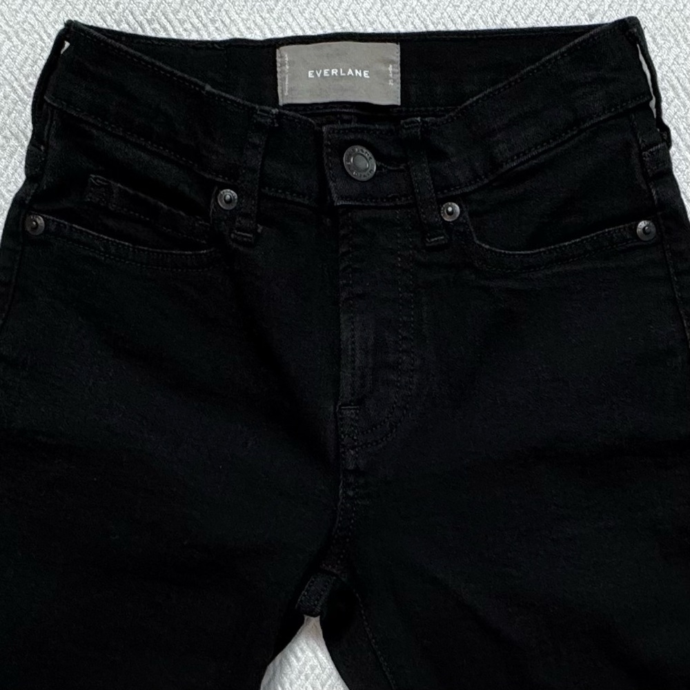Everlane Mid Rise Skinny Ankle Jeans in Black, Women's Size 25 L26 - Picture 7 of 11